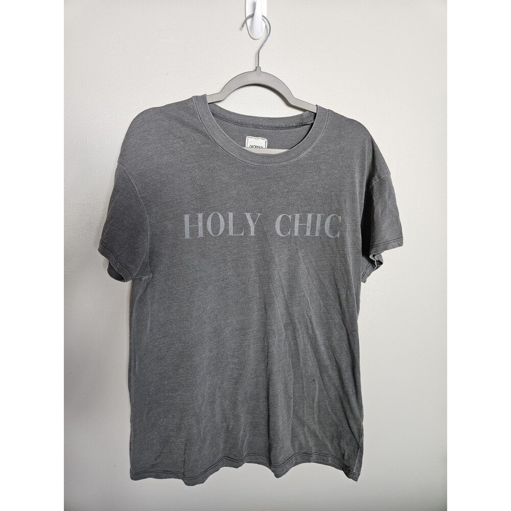 Modish Rebel Women’s Shirt Grey Holy Chic Tshirt  Size Small